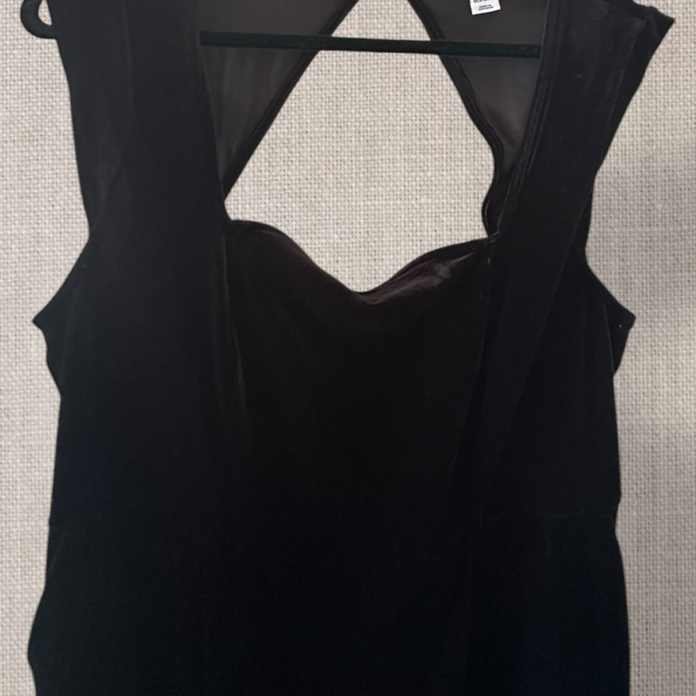 Black Velvet Jumpsuit | XXL Petite